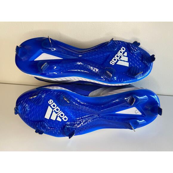 NWT ADIDAS CLEATS 11 PUREHUSTLE METAL FASTPITCH SOFTBALL SHOES BLUE FV9040 - Picture 16 of 16